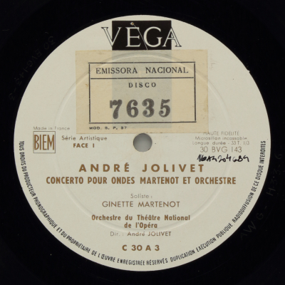 Jolivet: Concerto pour ondes Martenot et orchestre; Concerto pour harpe et orchestre de chambre