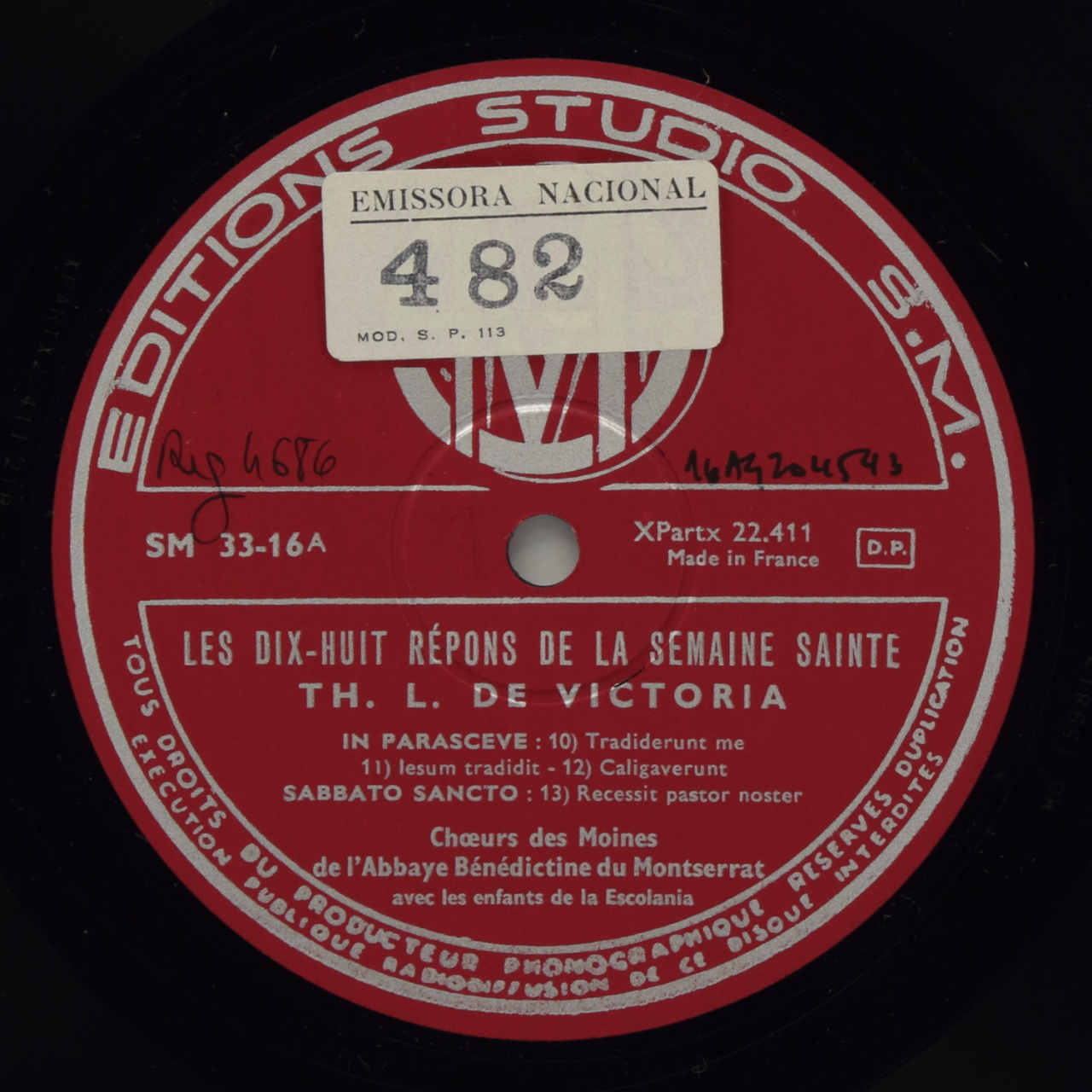 Victoria: Les dix-huit répons de la Semaine Sainte