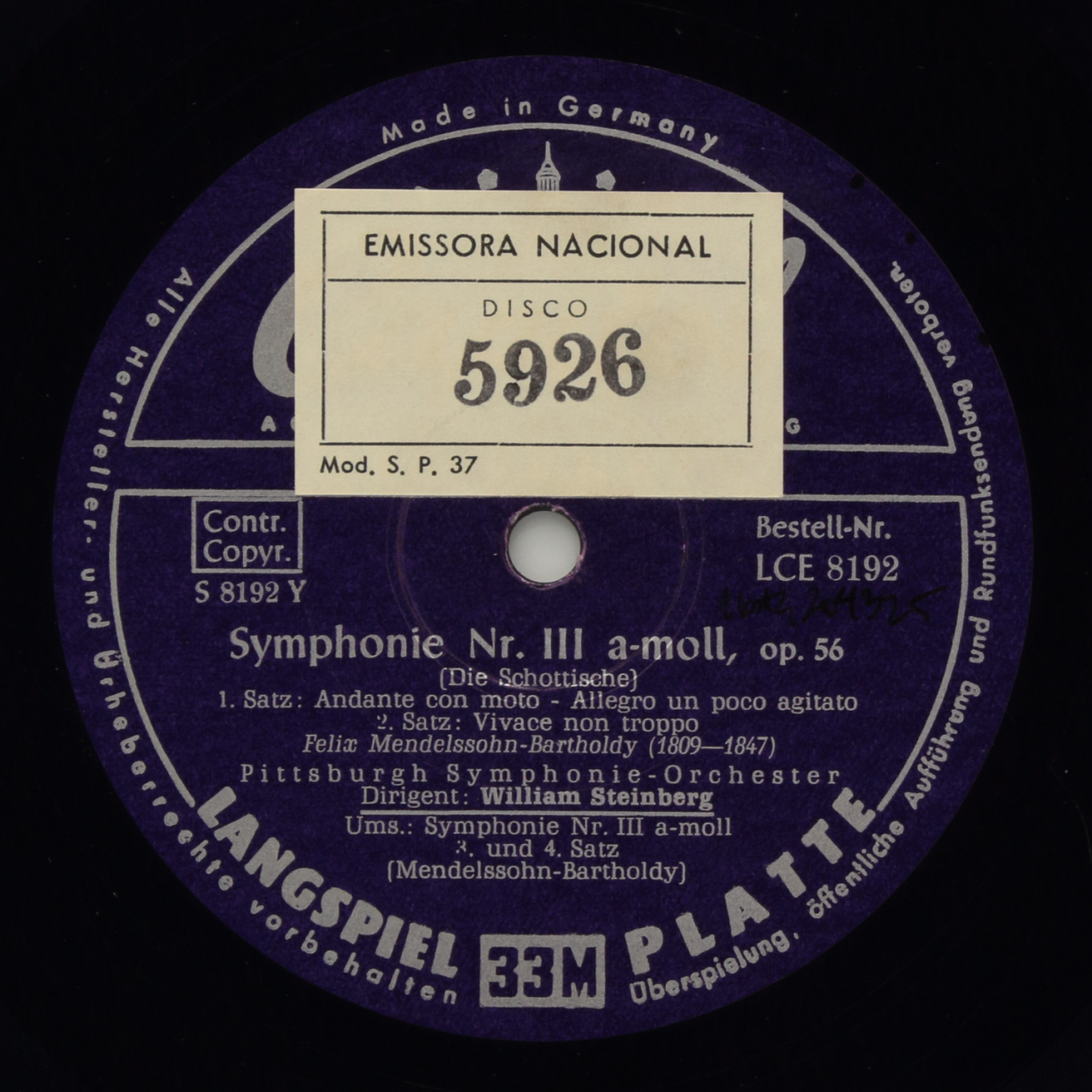 Mendelssohn: Symphonie Nr. III a-moll, op. 56