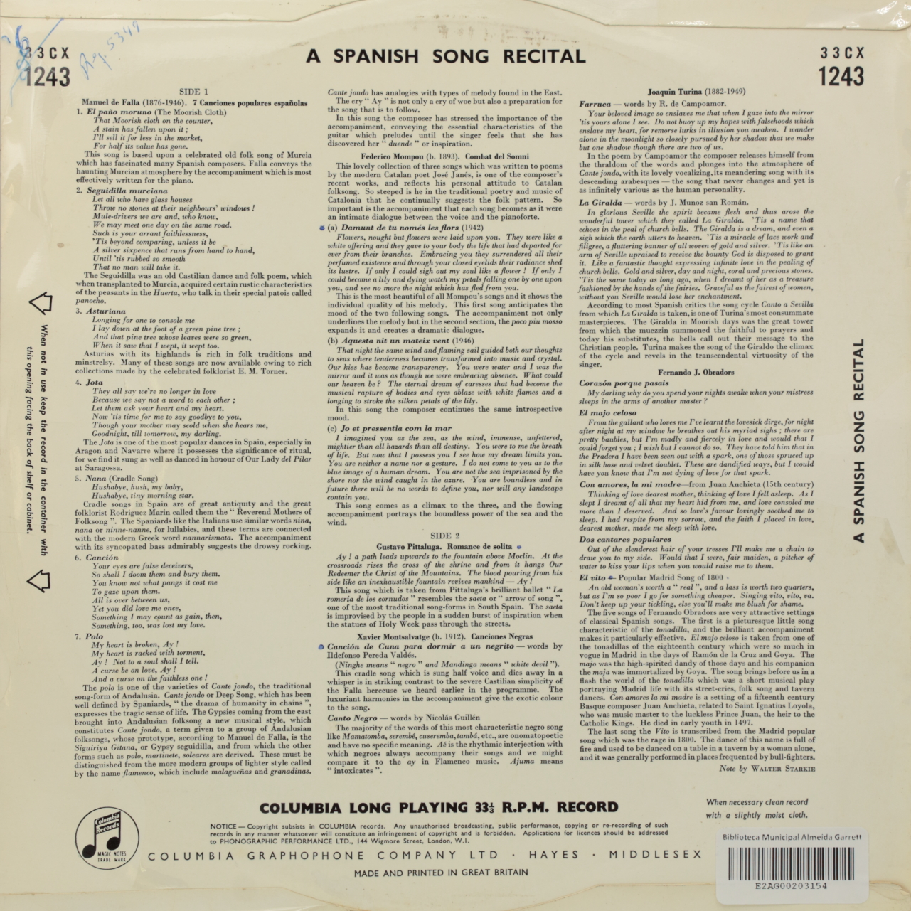 A Spanish Song Recital