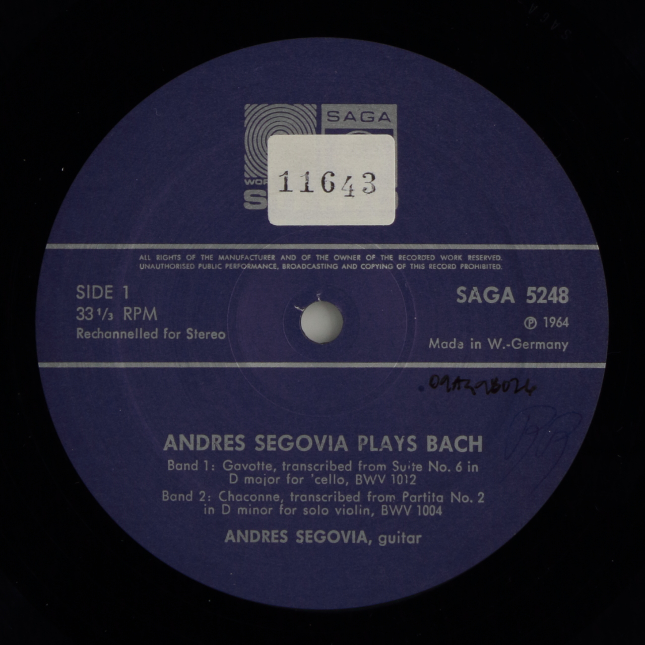 Bach: Andrés Segovia Plays Bach