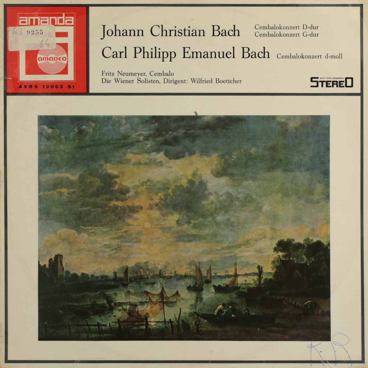 Bach, JC: Cembalokonzert D-dur; Cembalokonzert G-dur / Bach, CPE: Cembalokonzert d-moll