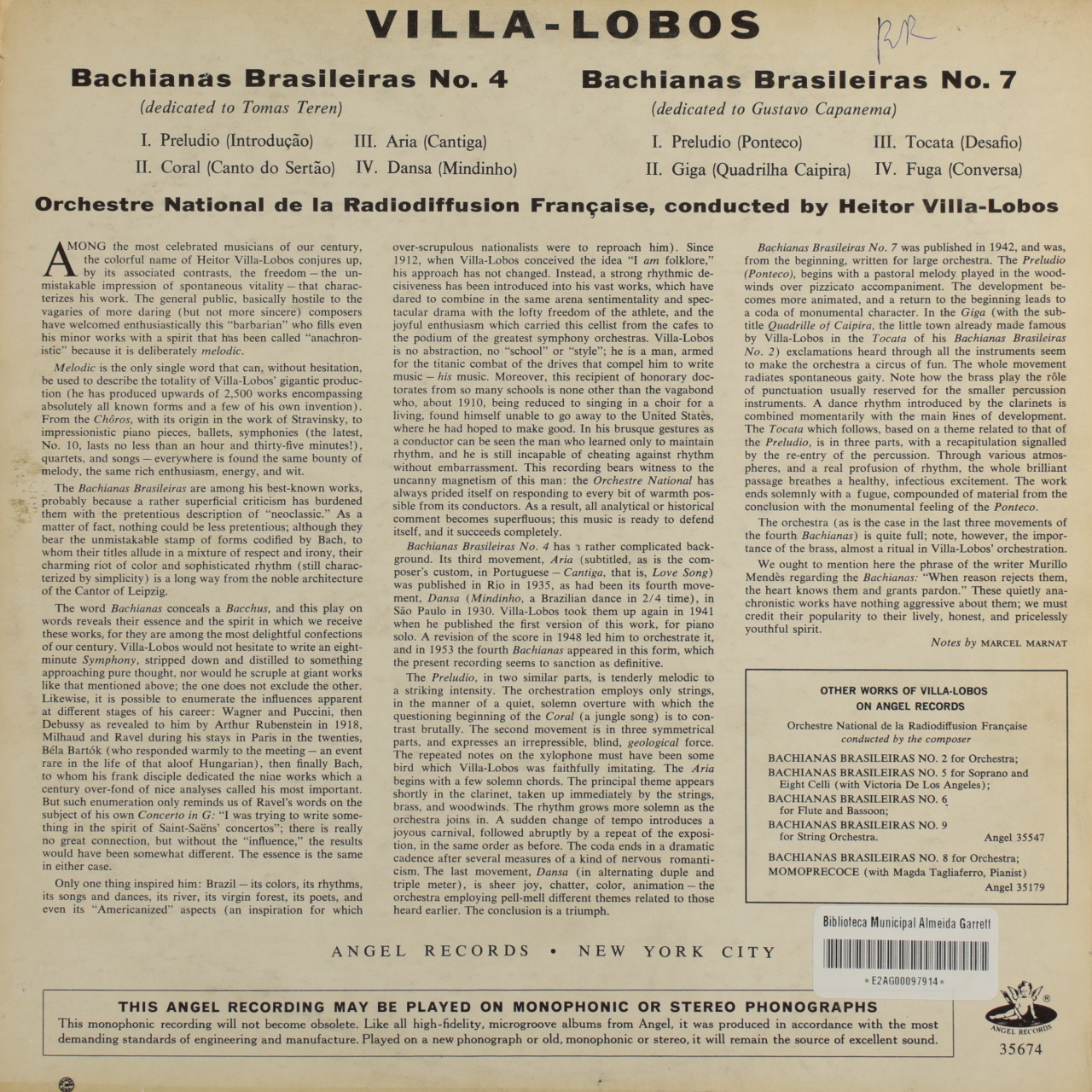 Villa-Lobos: Bachianas Brasileiras nº4/Bachianas Brasileiras nº7
