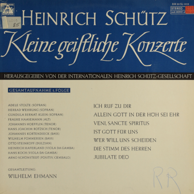 Schütz: Kleine geistliche Konzerte (5. Folge)