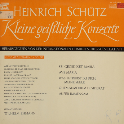 Schütz: Kleine geistliche Konzerte (6. Folge)