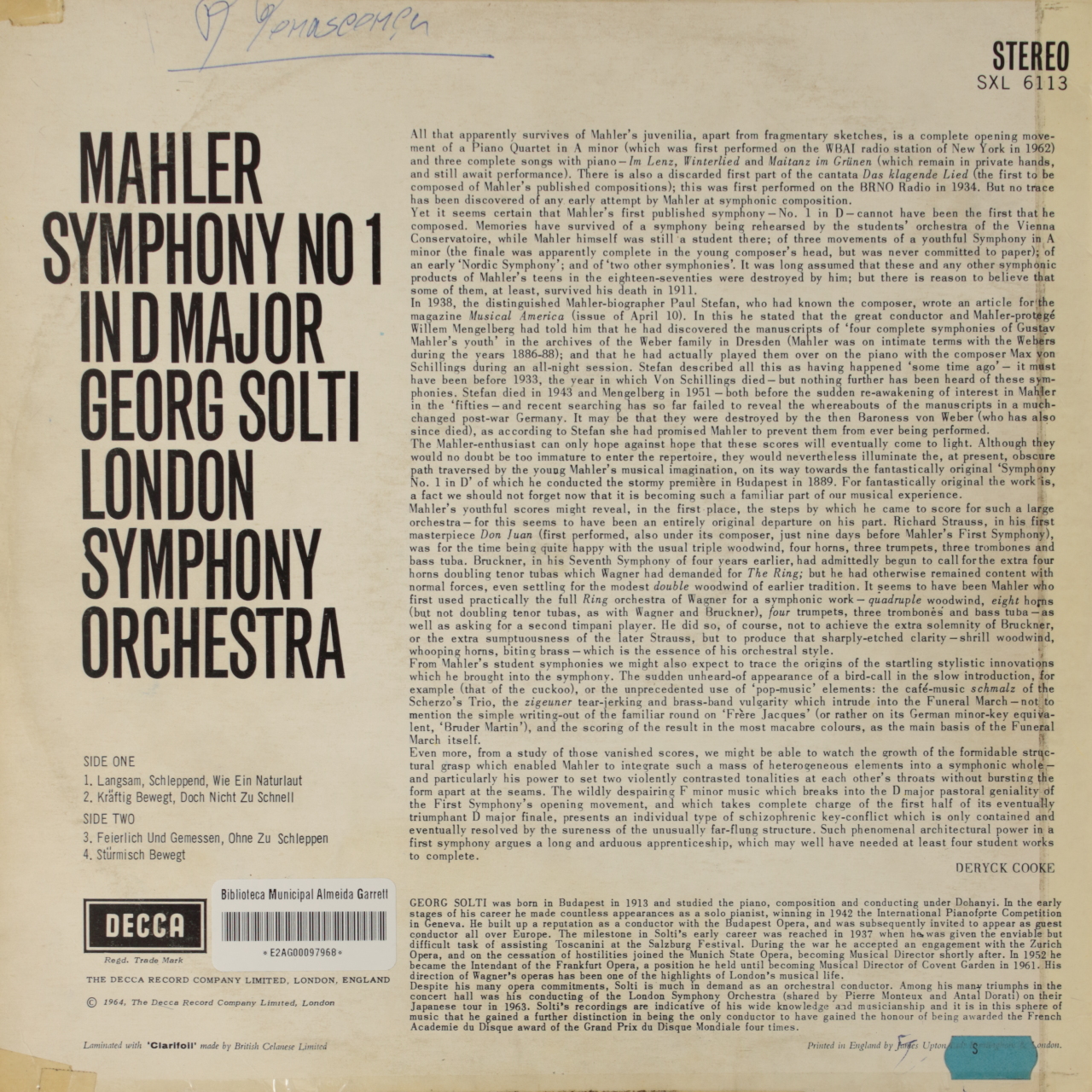 Mahler: Symphony Nº 1