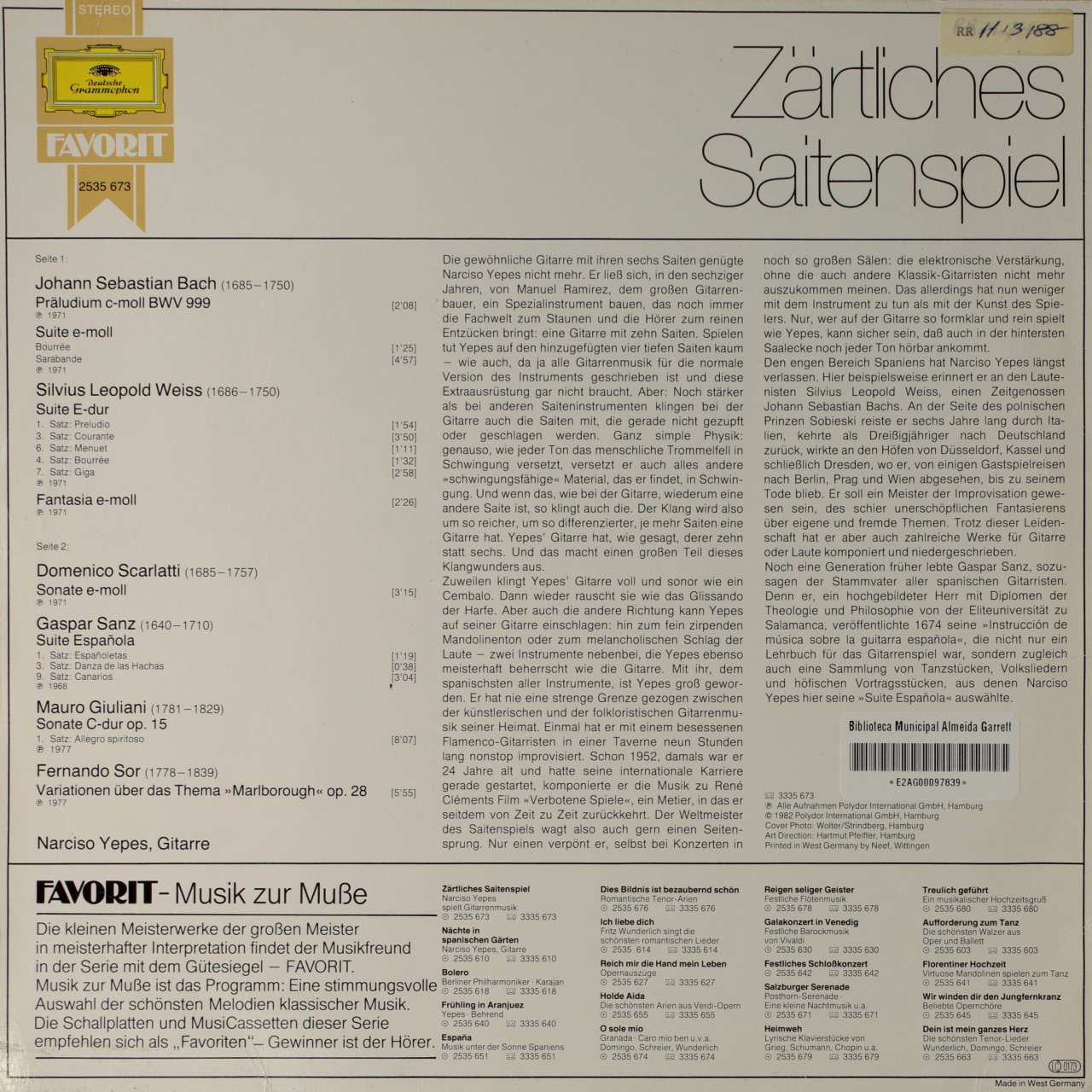 Zärtliches Saitenspiel