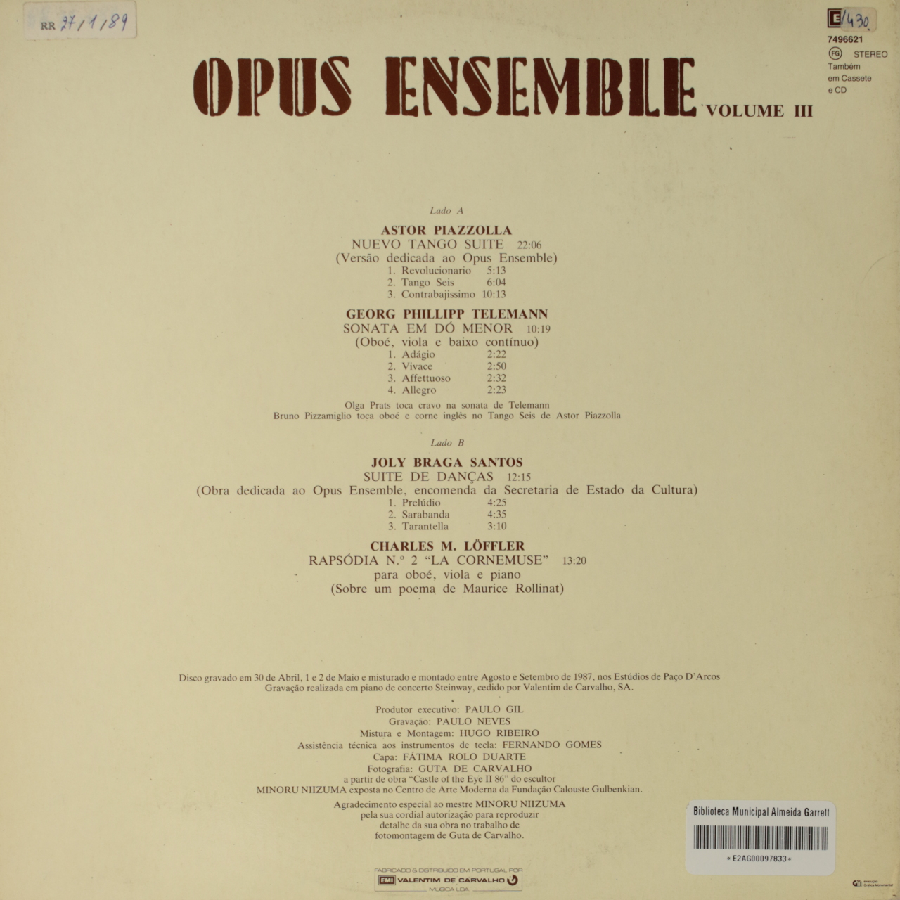 Opus Ensemble Volume III