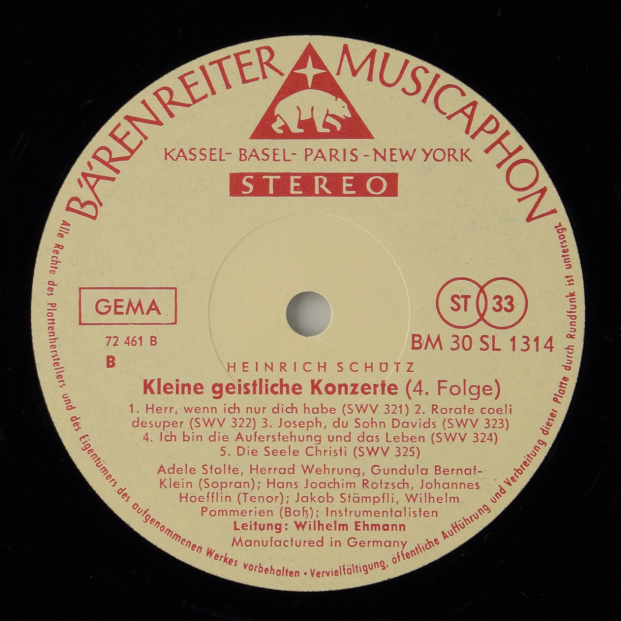 Schütz: Kleine geistliche Konzerte (4. Folge)