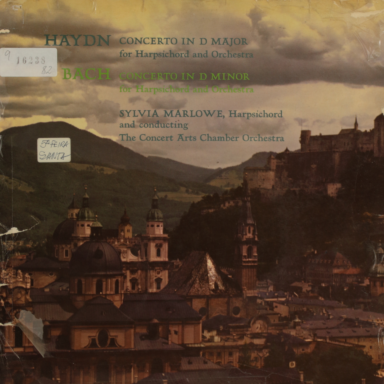 Haydn: Concerto in D Major for Harpsichord and Orchestra; Bach: Concerto in D Minor for Harsichord a