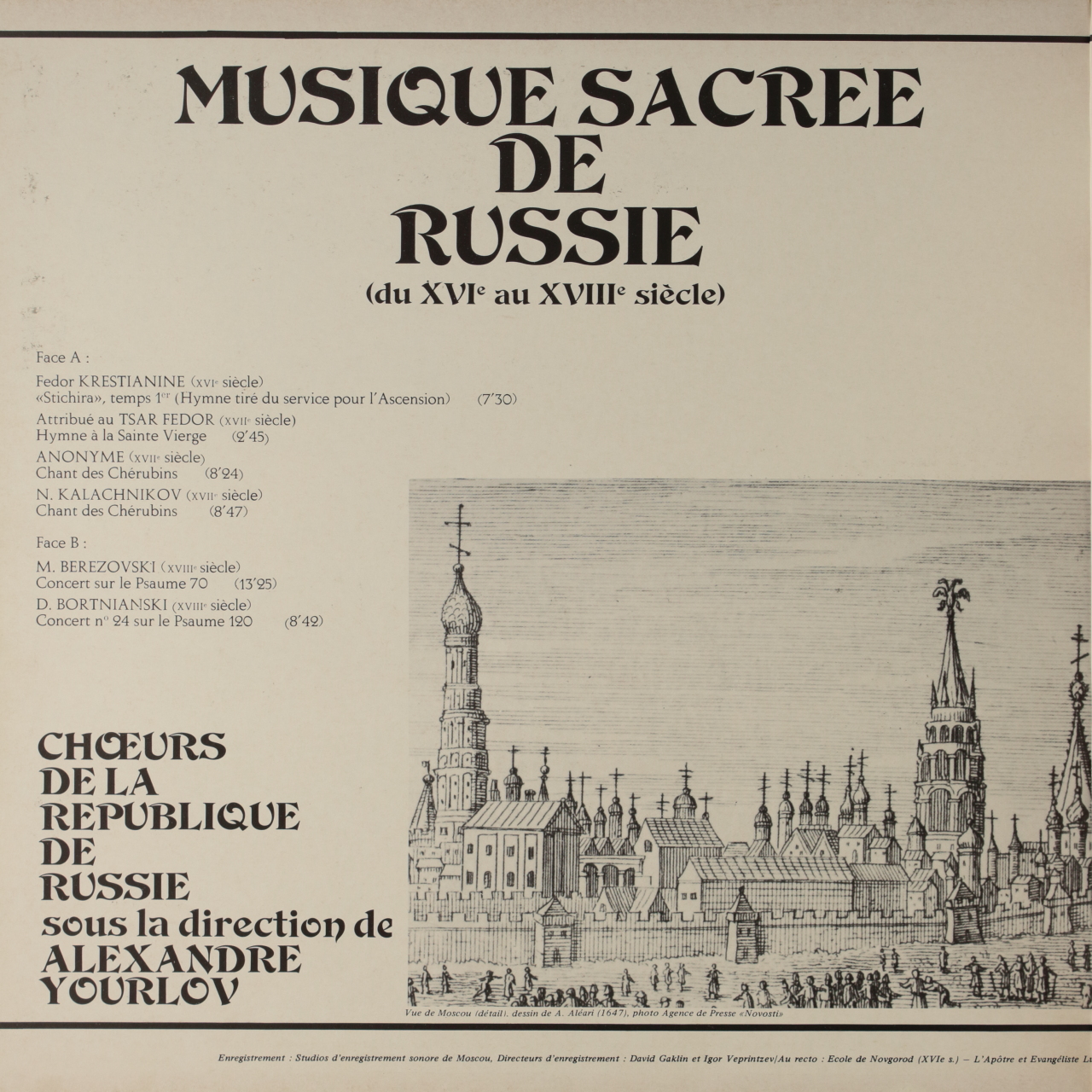 Musique sacrée de Russie (du XVIe au XVIII siècle)