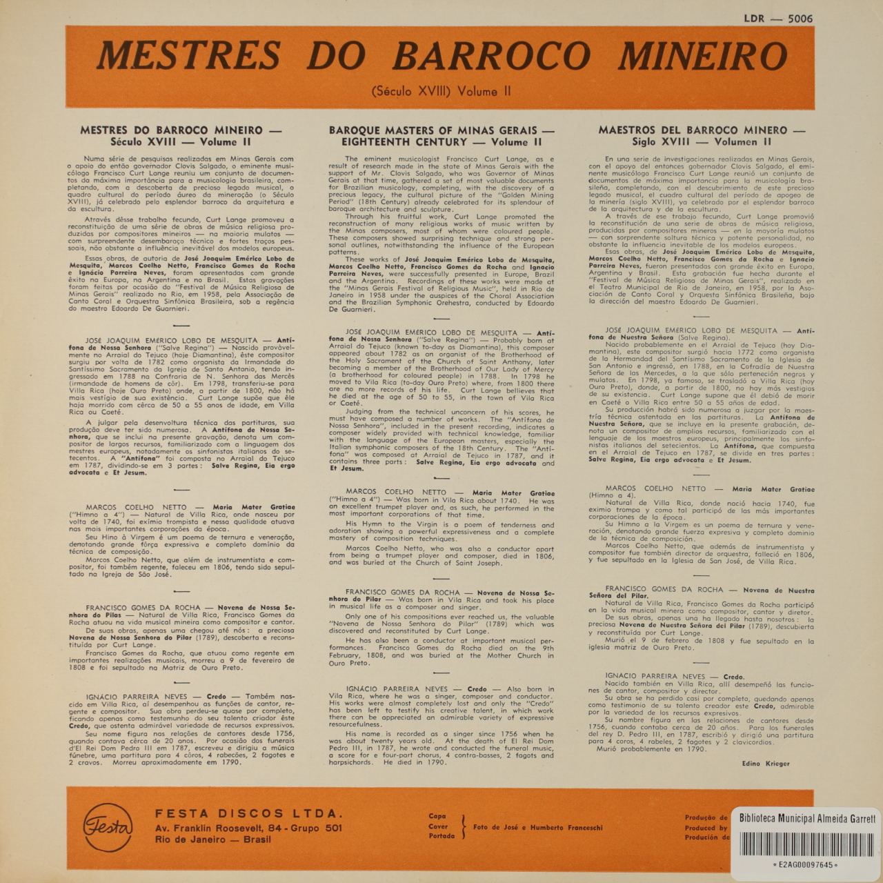 Mestres do Barroco Mineiro (Século VIII) Vol. II