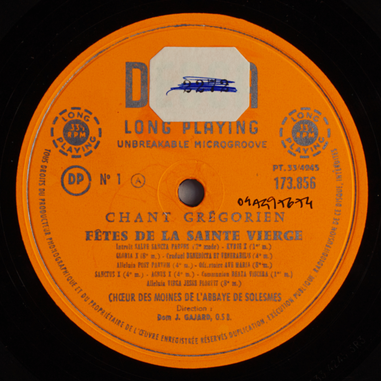 Chant grégorien - Fêtes de la Sainte-Vierge; Immaculée conception
