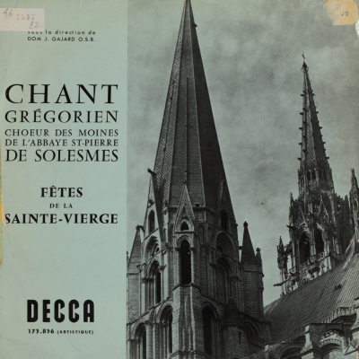 Chant grégorien - Fêtes de la Sainte-Vierge; Immaculée conception