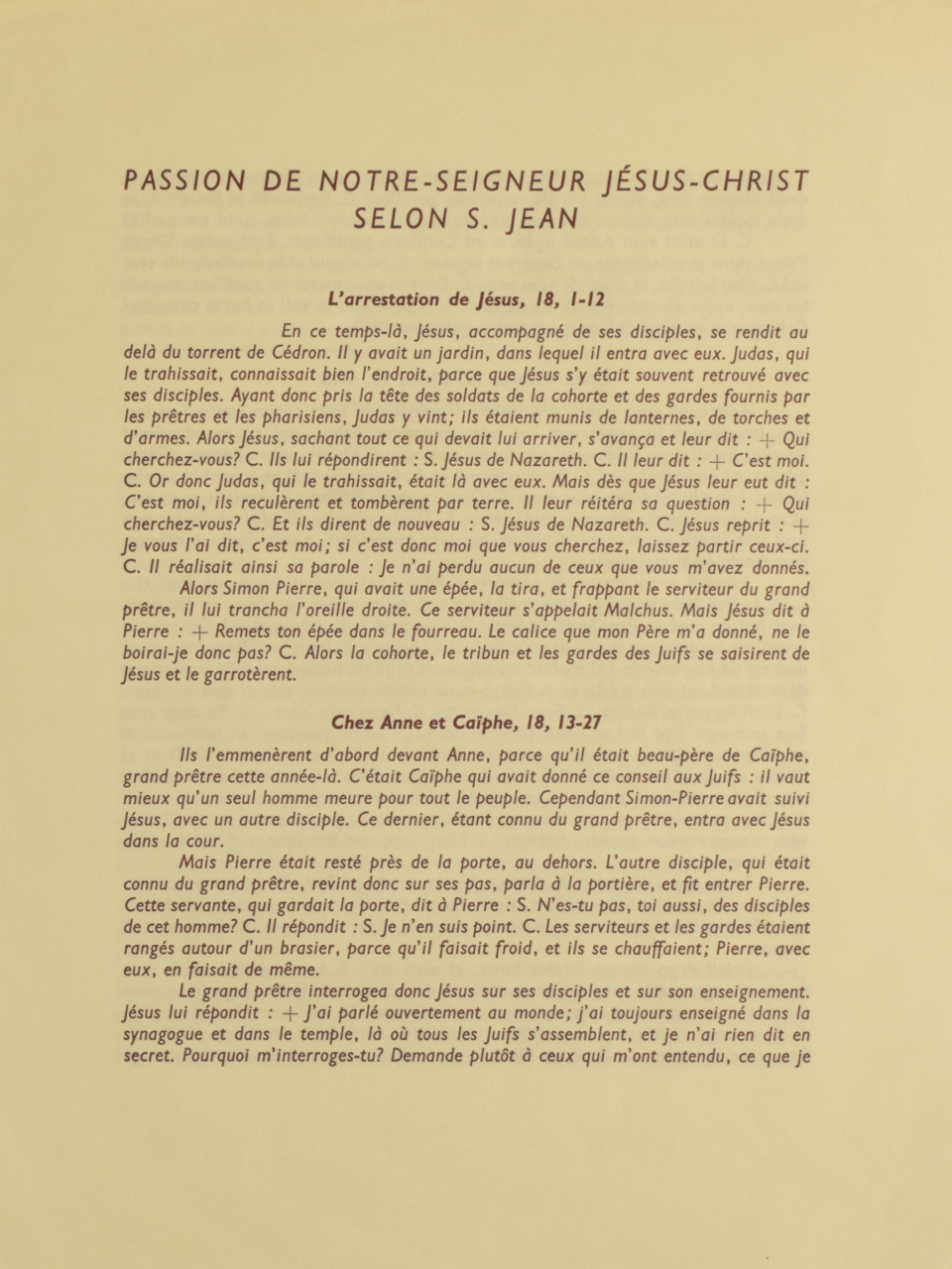 Chant grégorien - Vendredi Saint