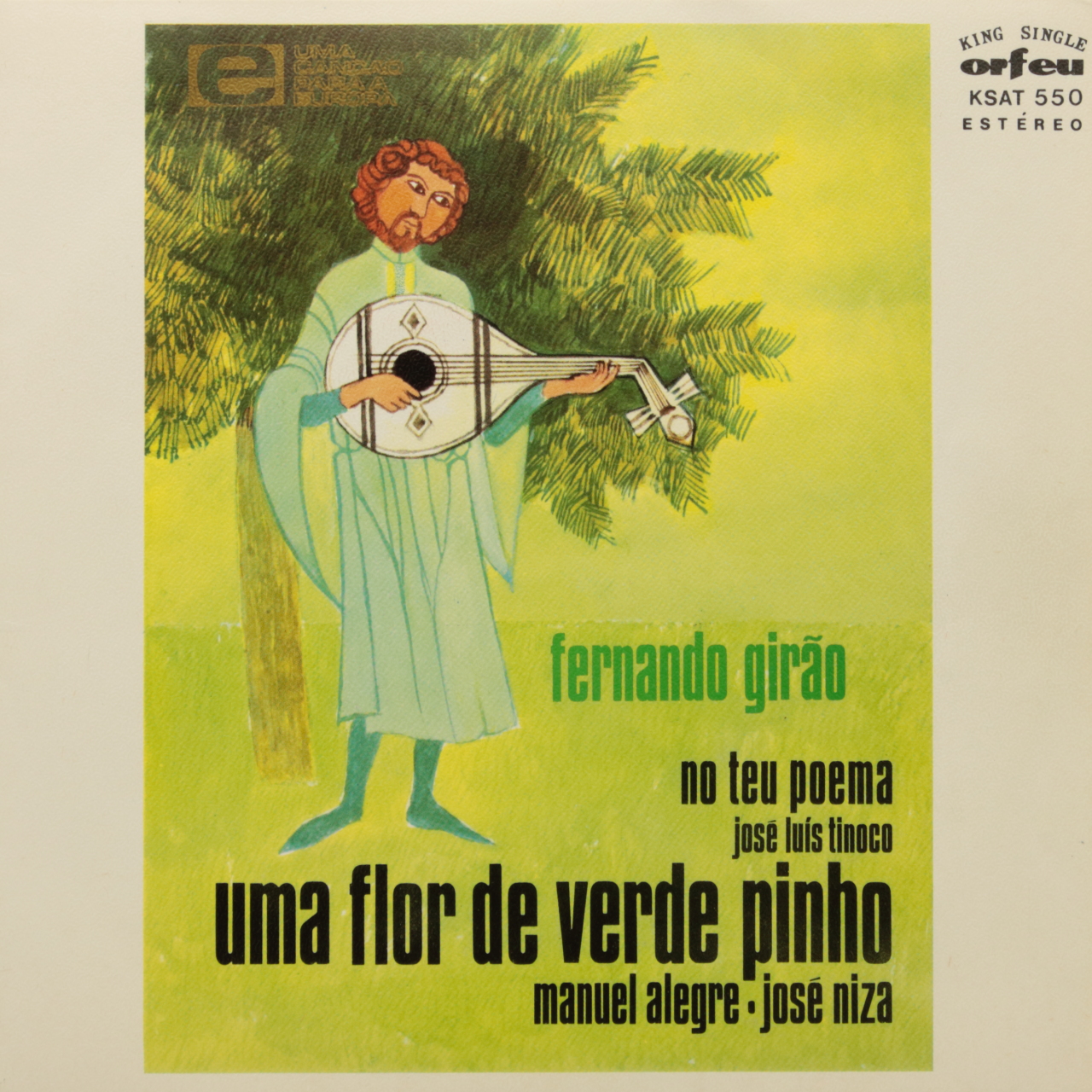 Uma flor de verde pinho