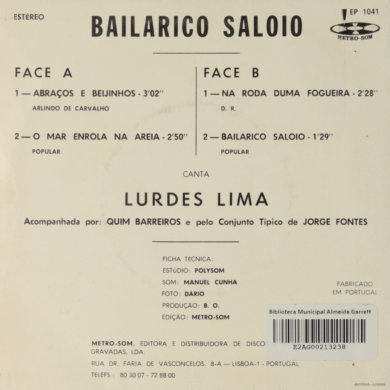 Abraços e beijinhos / Bailarico saloio