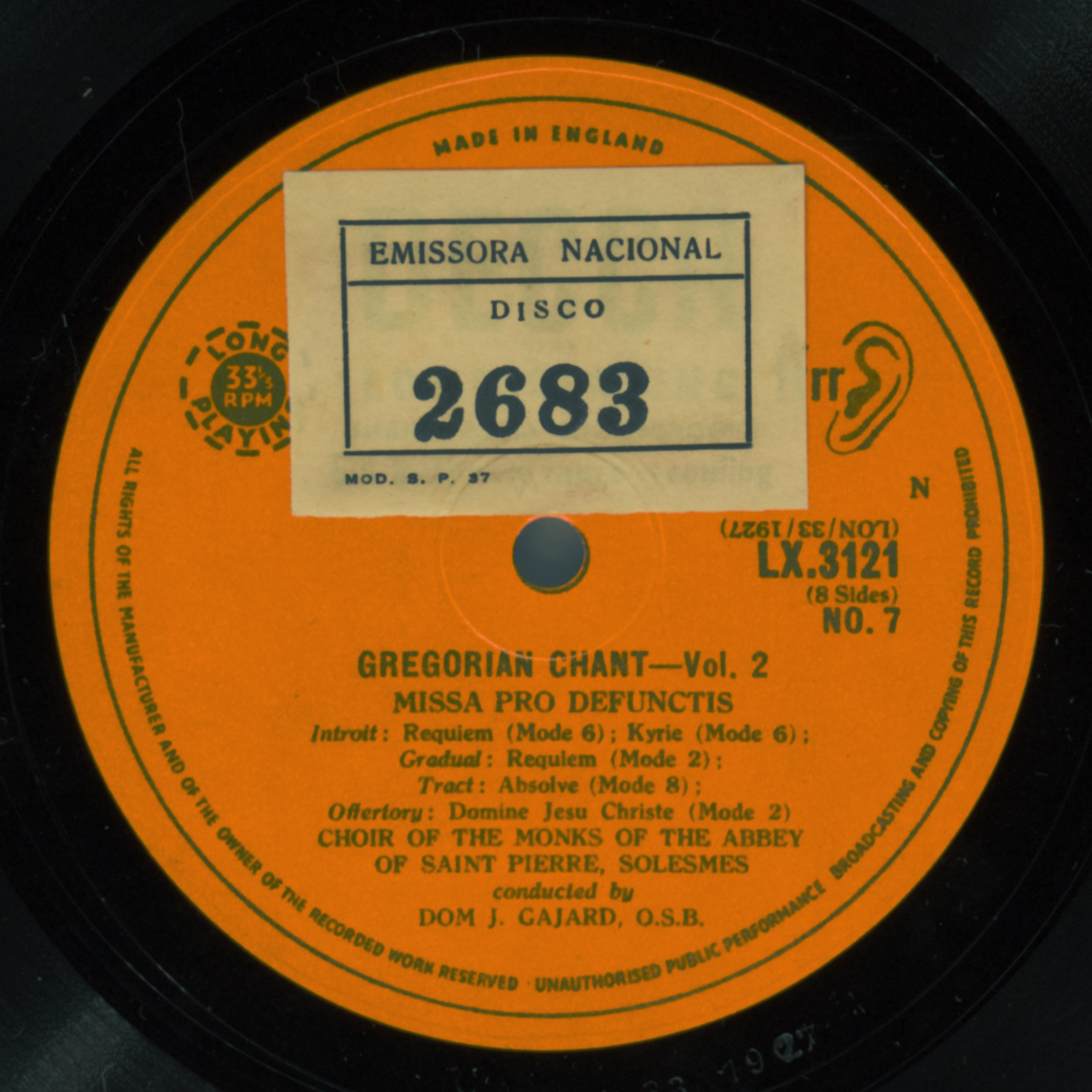 Gregorian Chant Volume 2 No. 4
