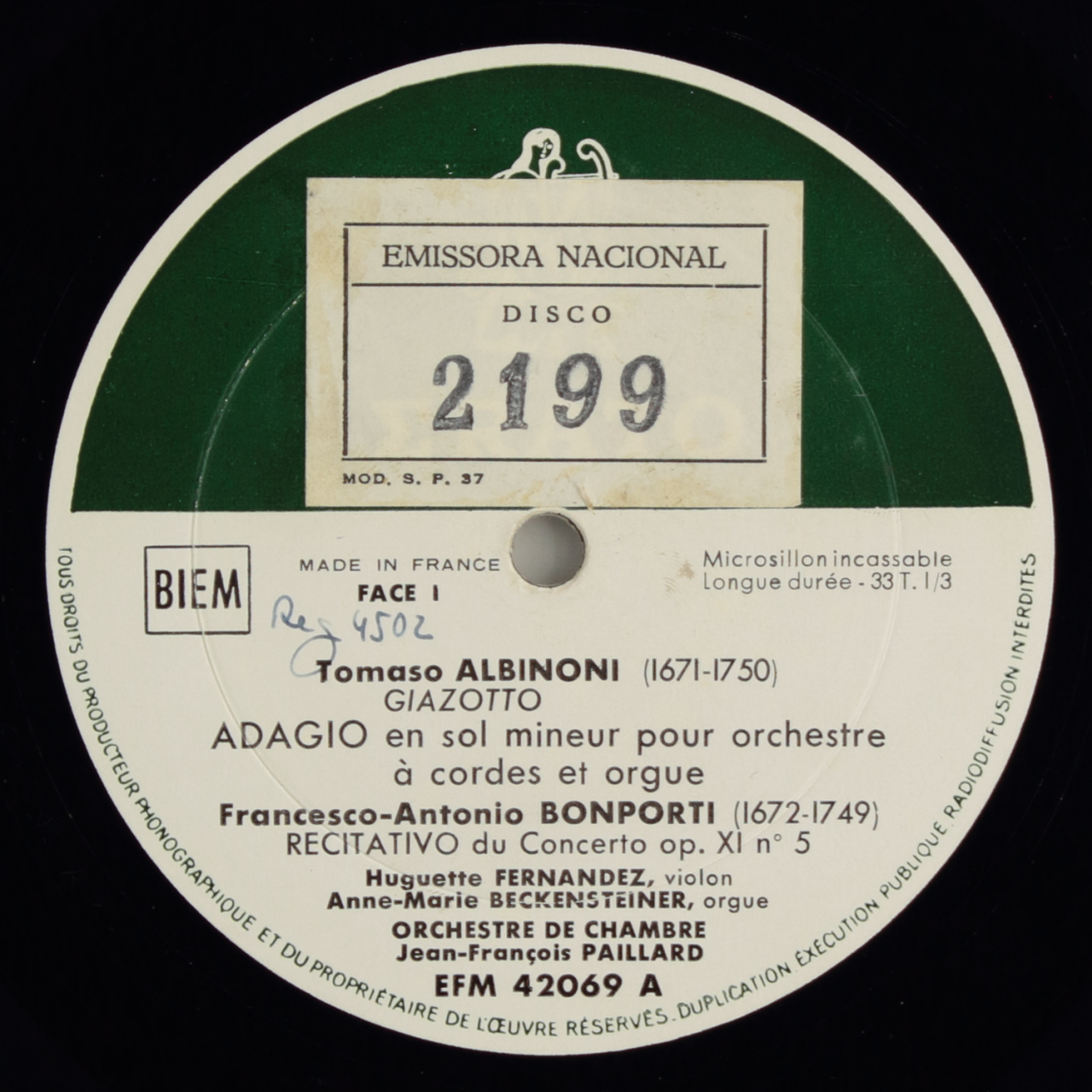 Albinoni: Adagio / Vivaldi: Concertos / Bonporti: Recitativo