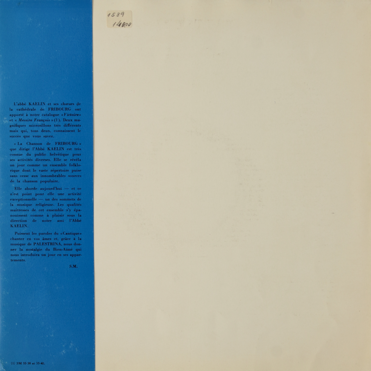 Palestrina: Extraits du Cantique des cantiques