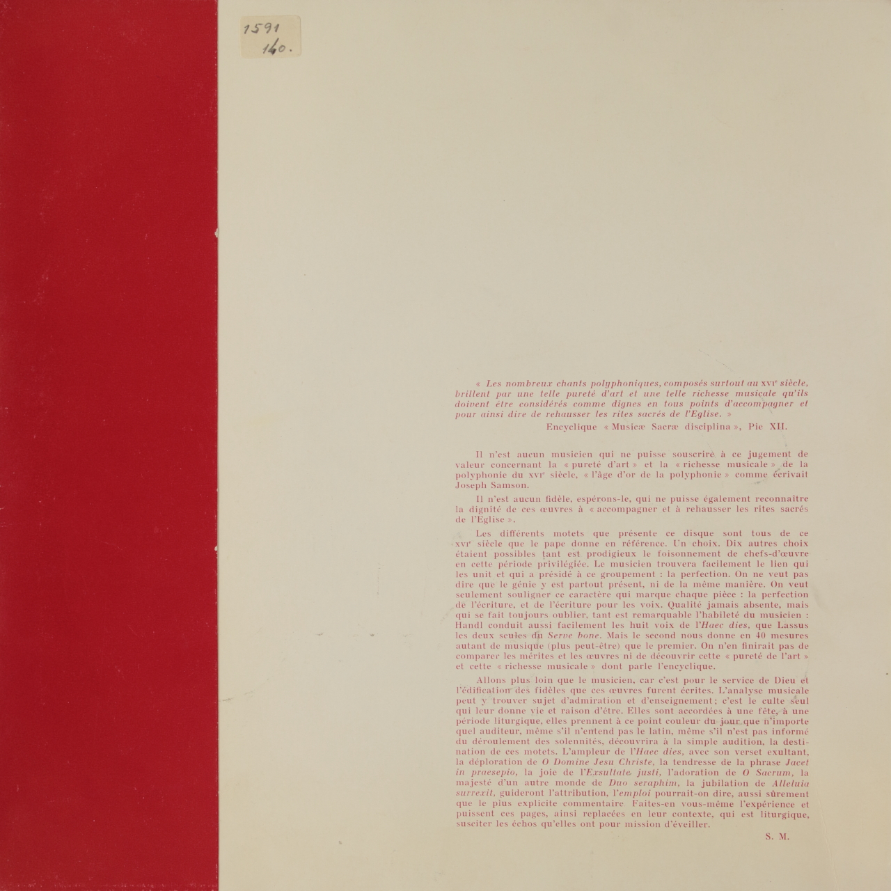 Exsultate: Motets polyphoniques du XVIe siècle