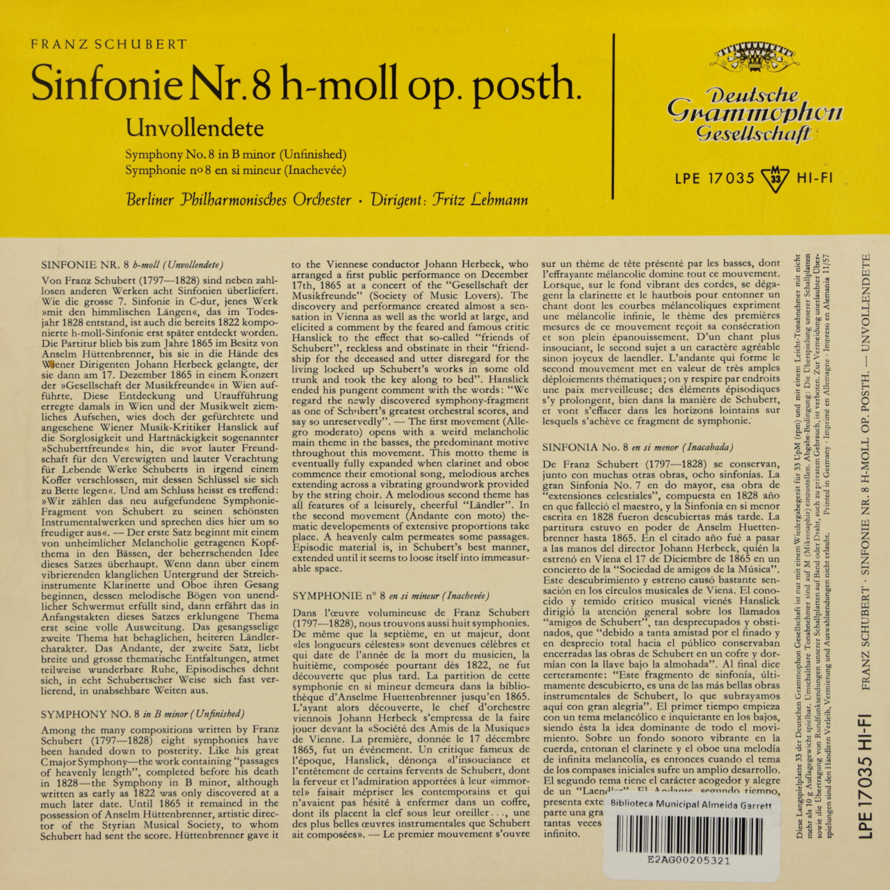 Schubert: Sinfonie Nº 8 h-moll op. posth.
