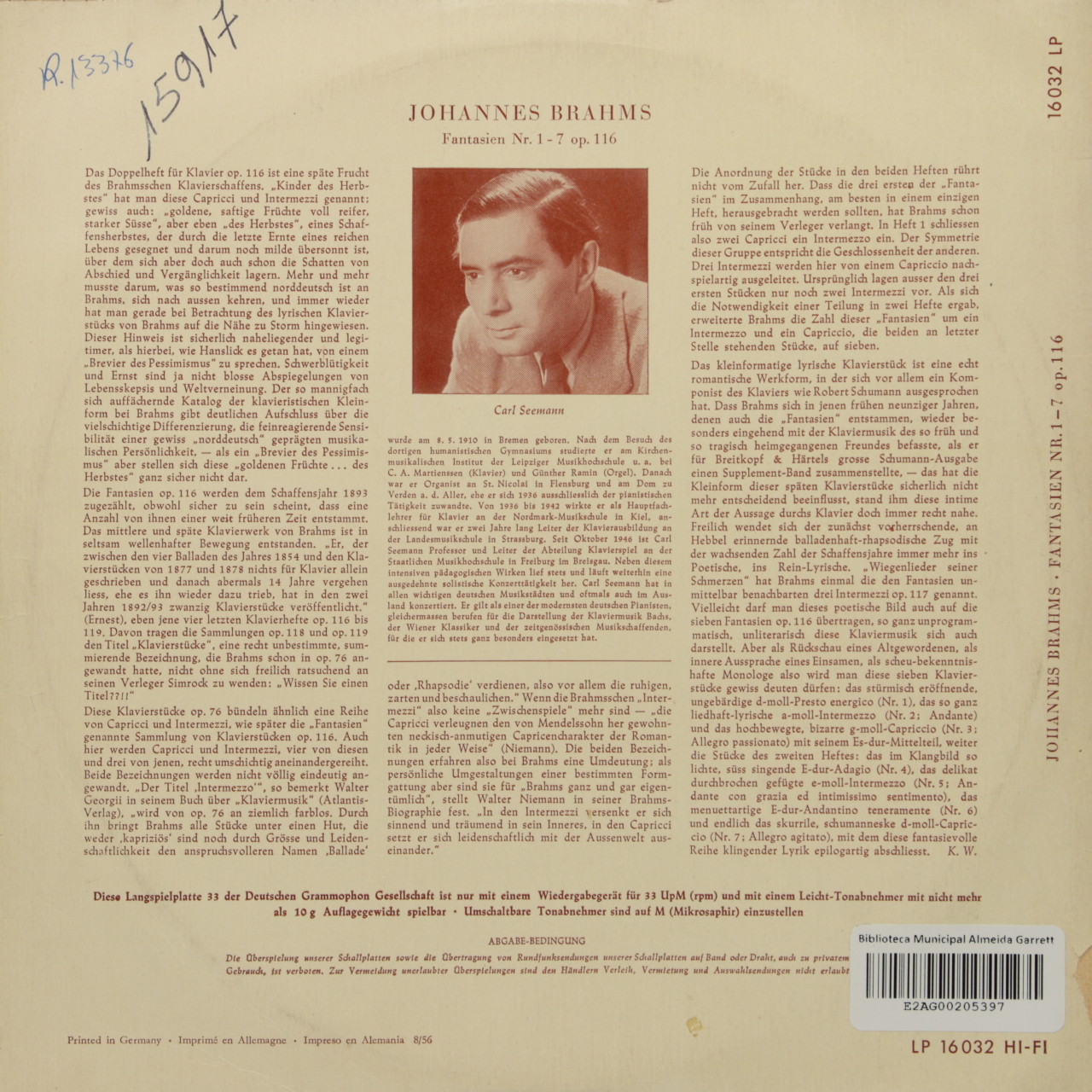 Brahms: Fantasien Nr. 1-7 op. 116