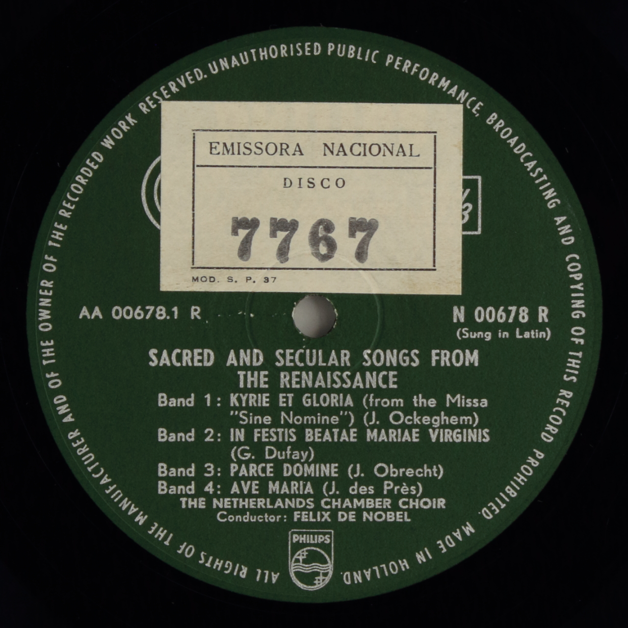 Sacred and Secular Songs from the Renaissance