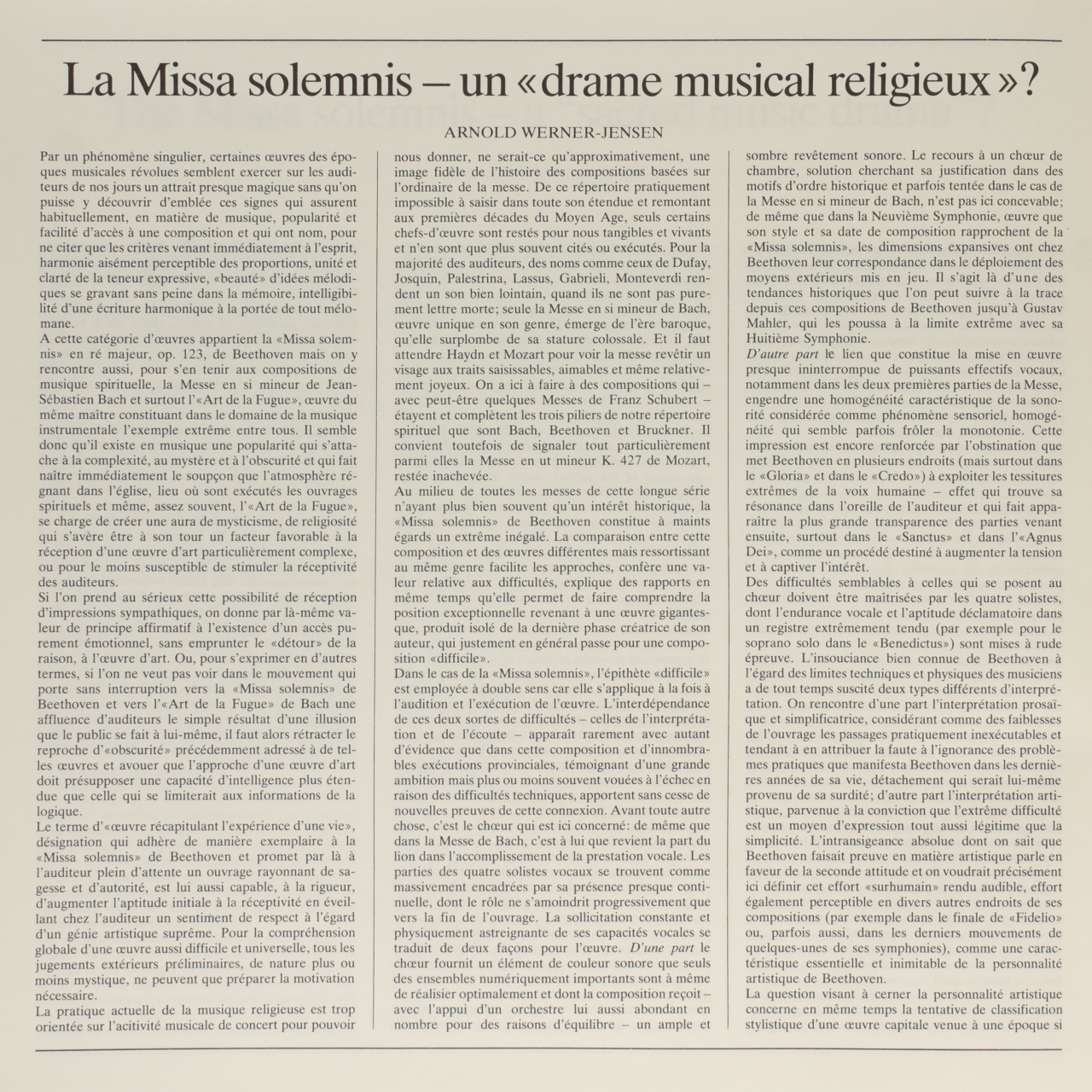 Beethoven: Missa solemnis