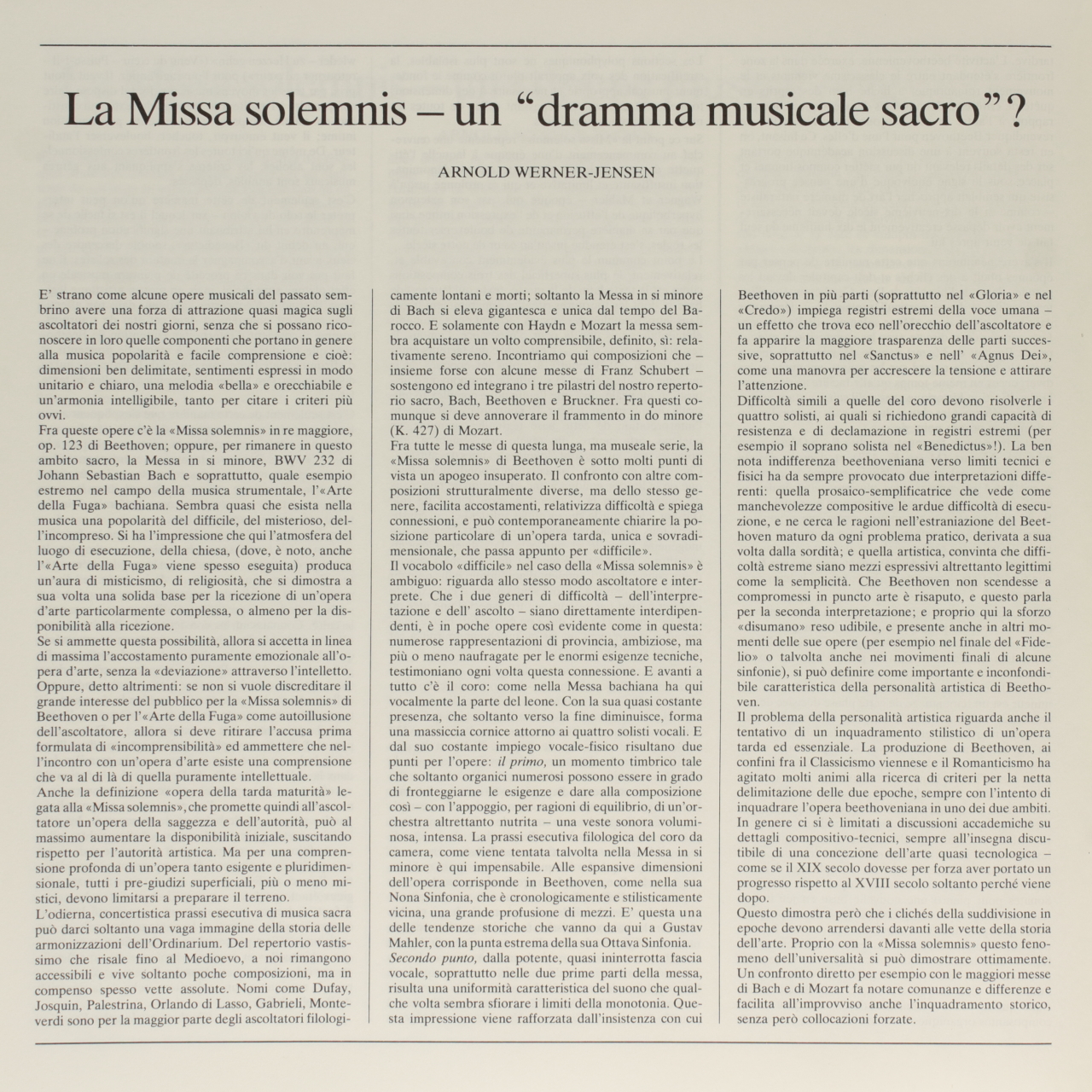 Beethoven: Missa solemnis