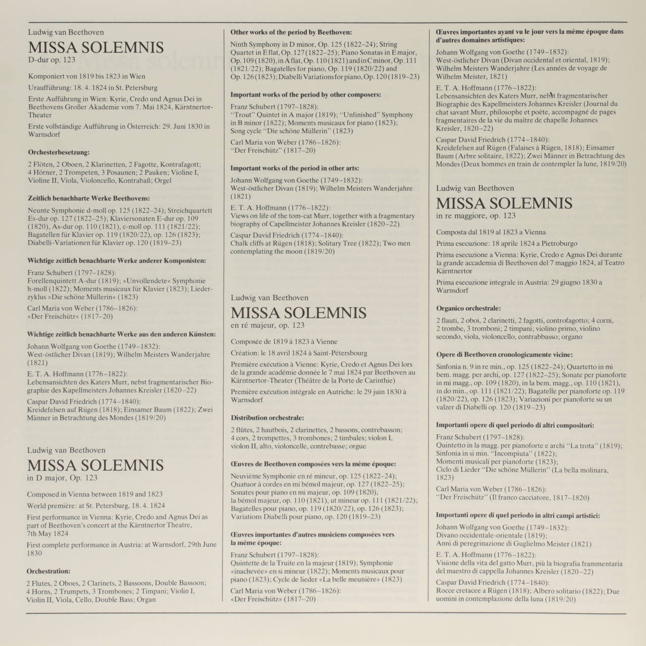 Beethoven: Missa solemnis