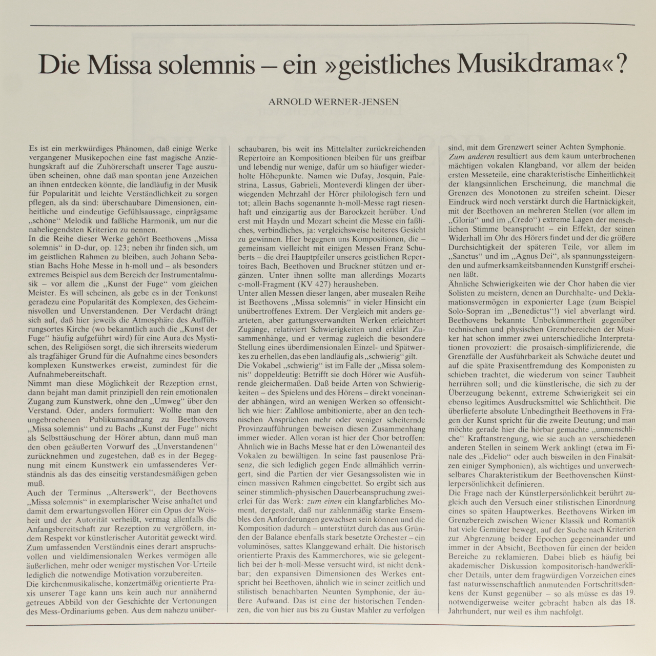 Beethoven: Missa solemnis