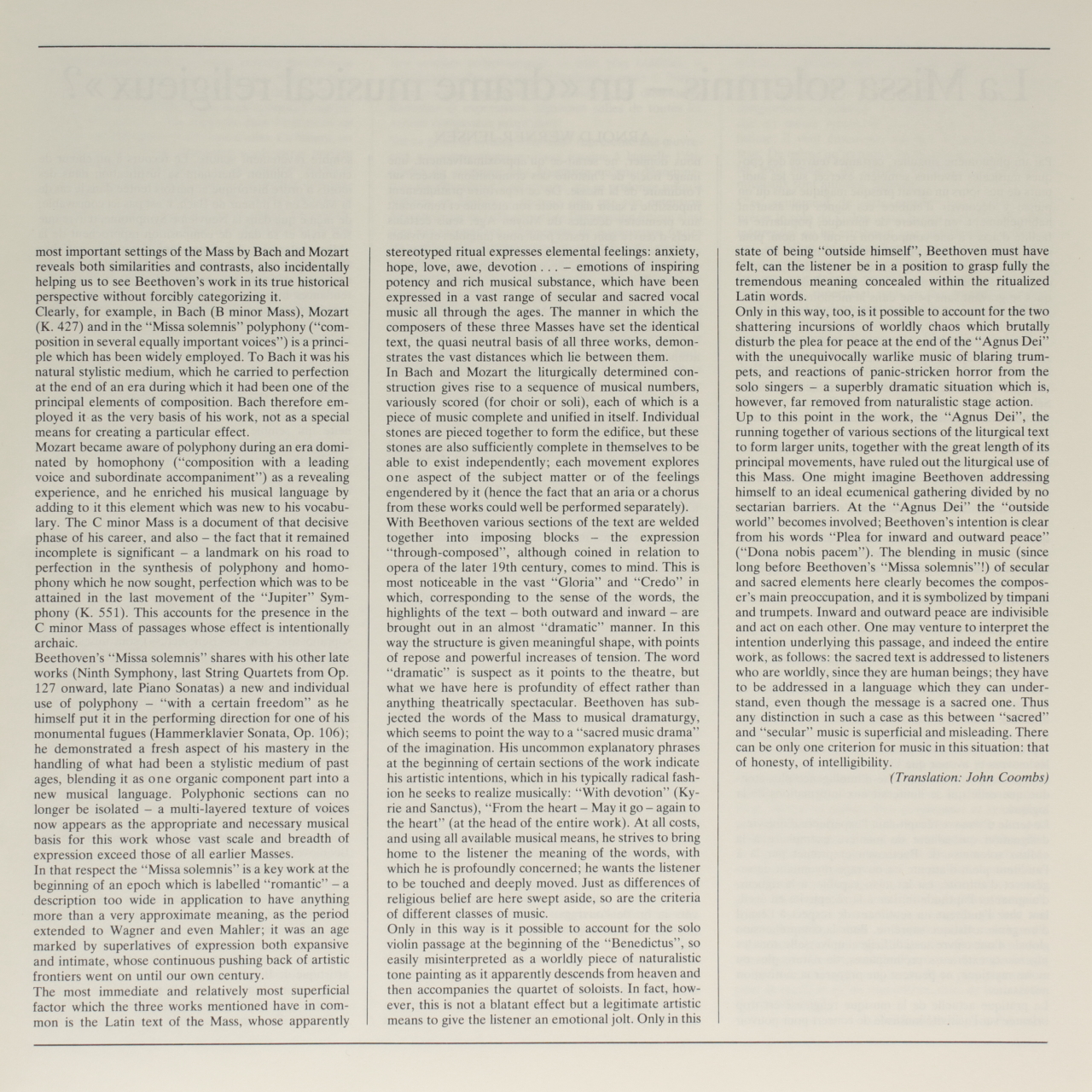 Beethoven: Missa solemnis