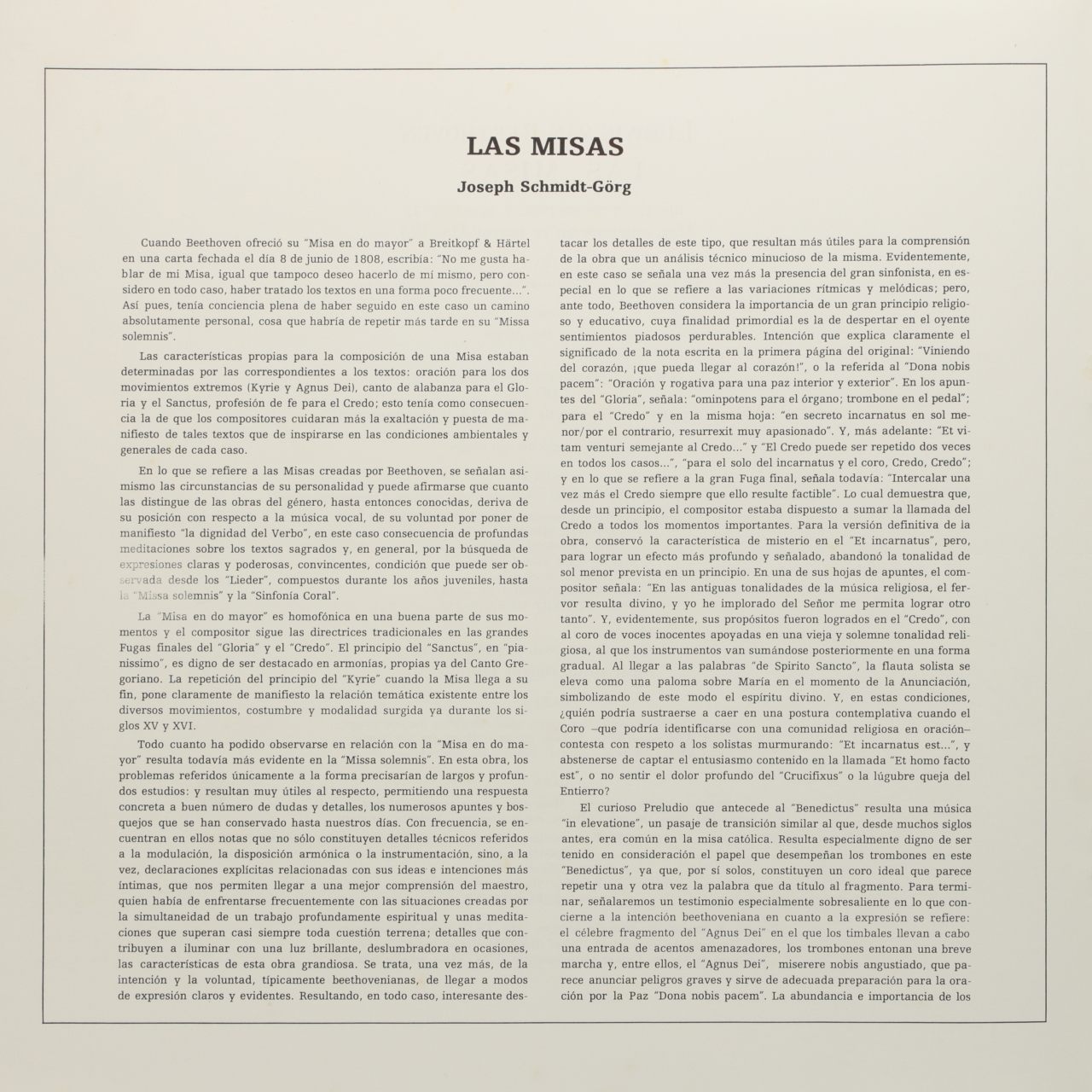 Beethoven: Las Misas