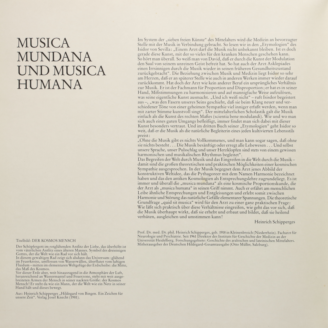 Von Bingen: Musica Medicina - Symphonialis est Anima