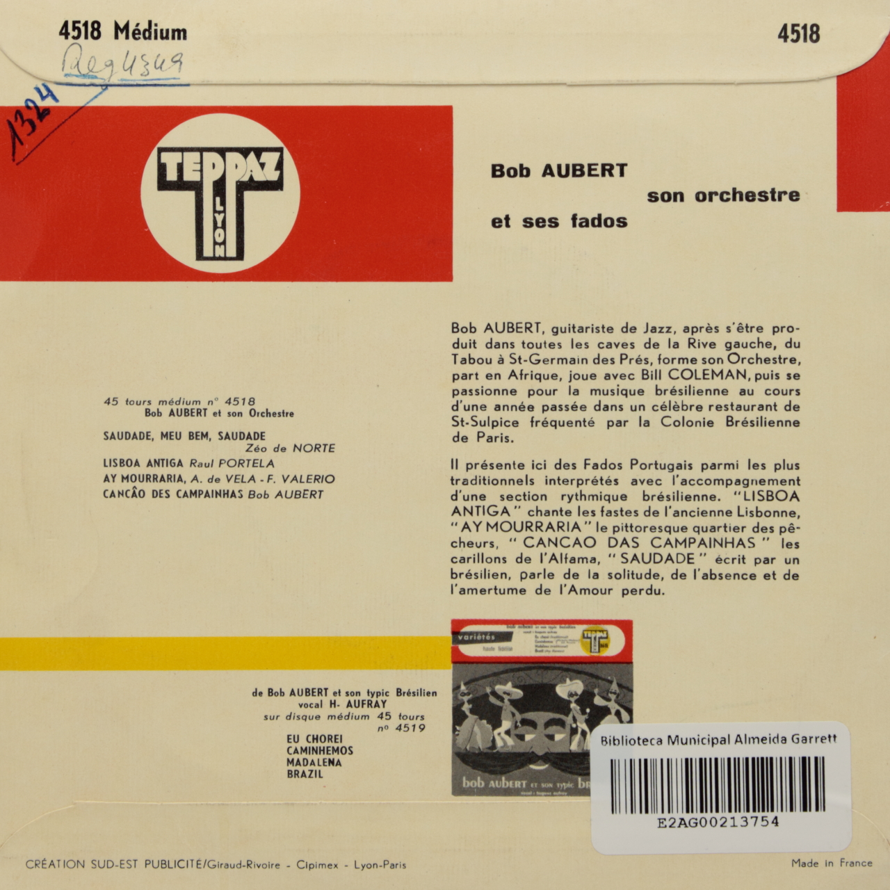 Bob Aubert son orchestre et ses fados