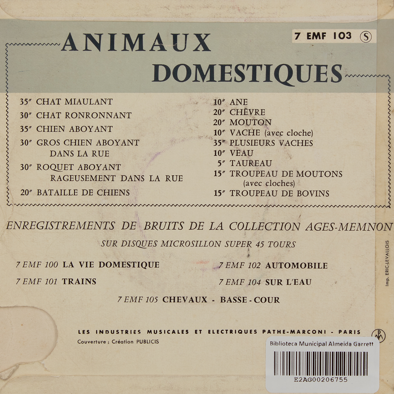 Animaux domestiques
