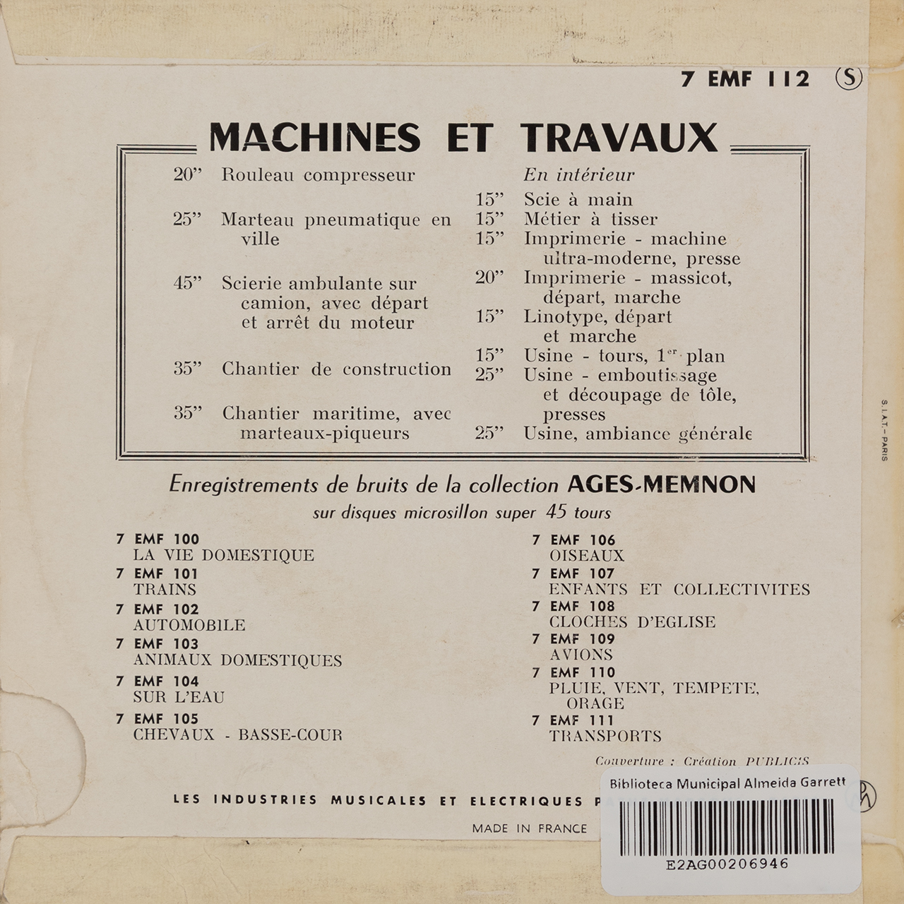Machines et travaux