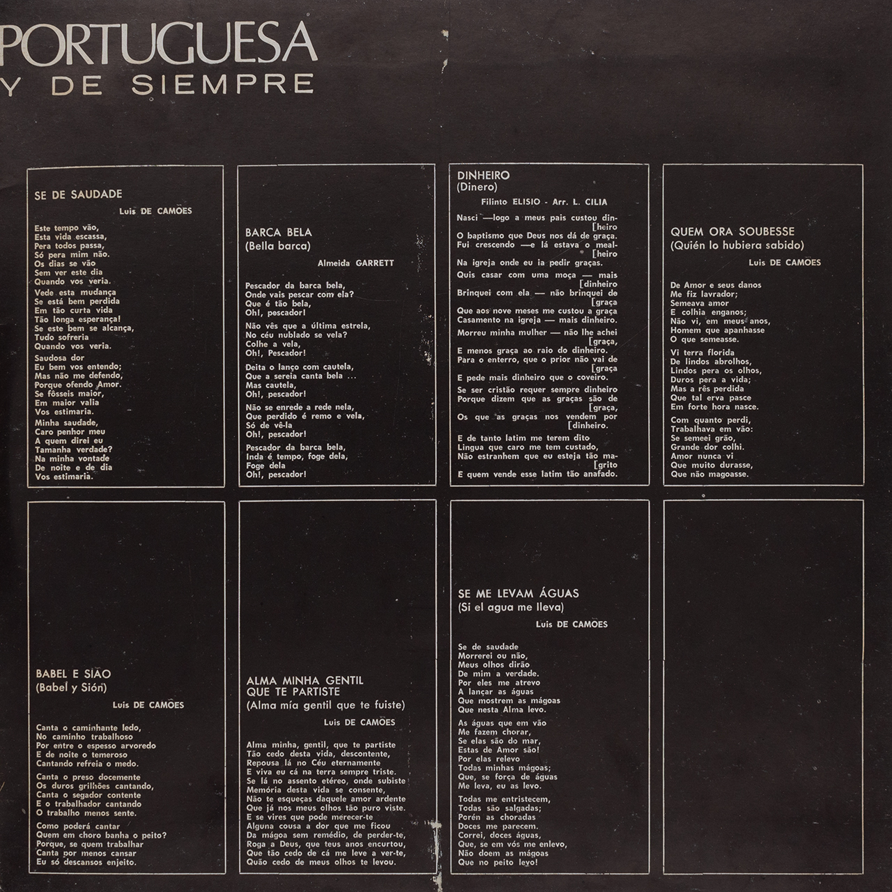 La poesía portuguesa de ahora e siempre