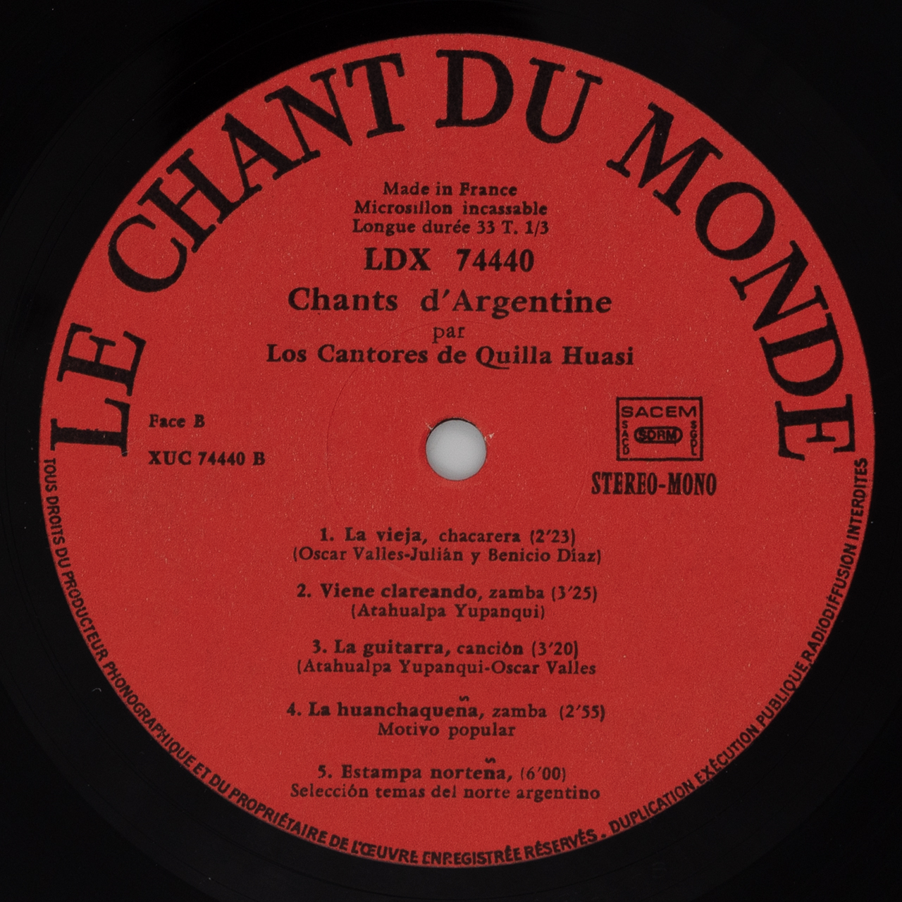 Chants dArgentine