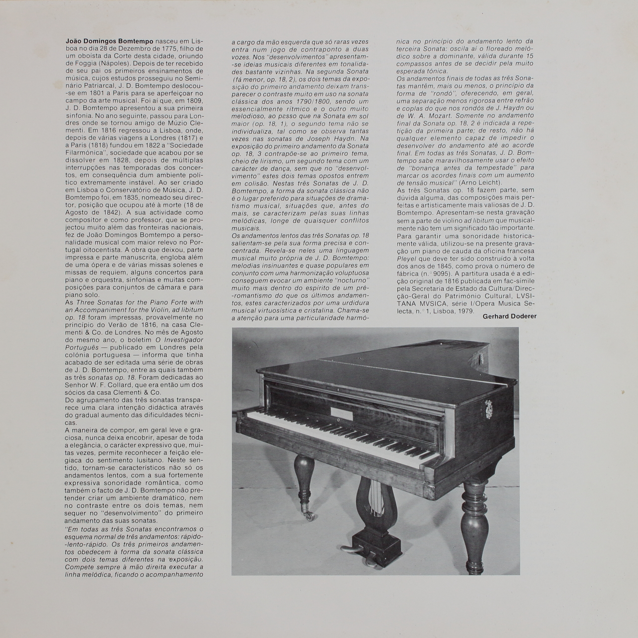 Bomtempo: Sonatas de piano op. 18