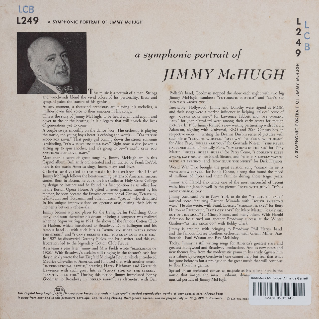 A Symphonic Portrait of Jimmy McHugh